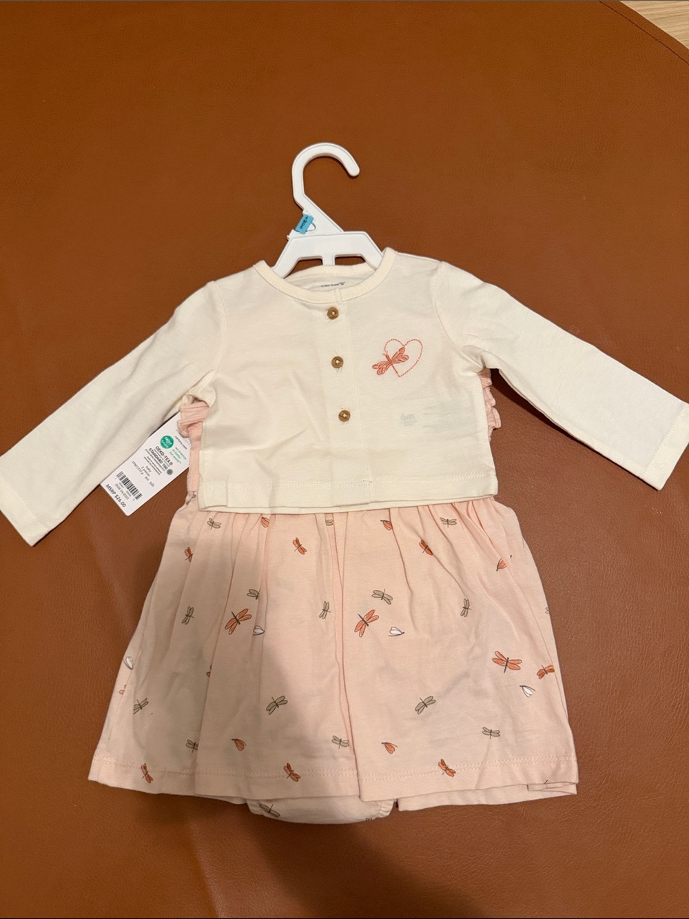 Carters Baby Girl Pink Dragonfly Dress Set